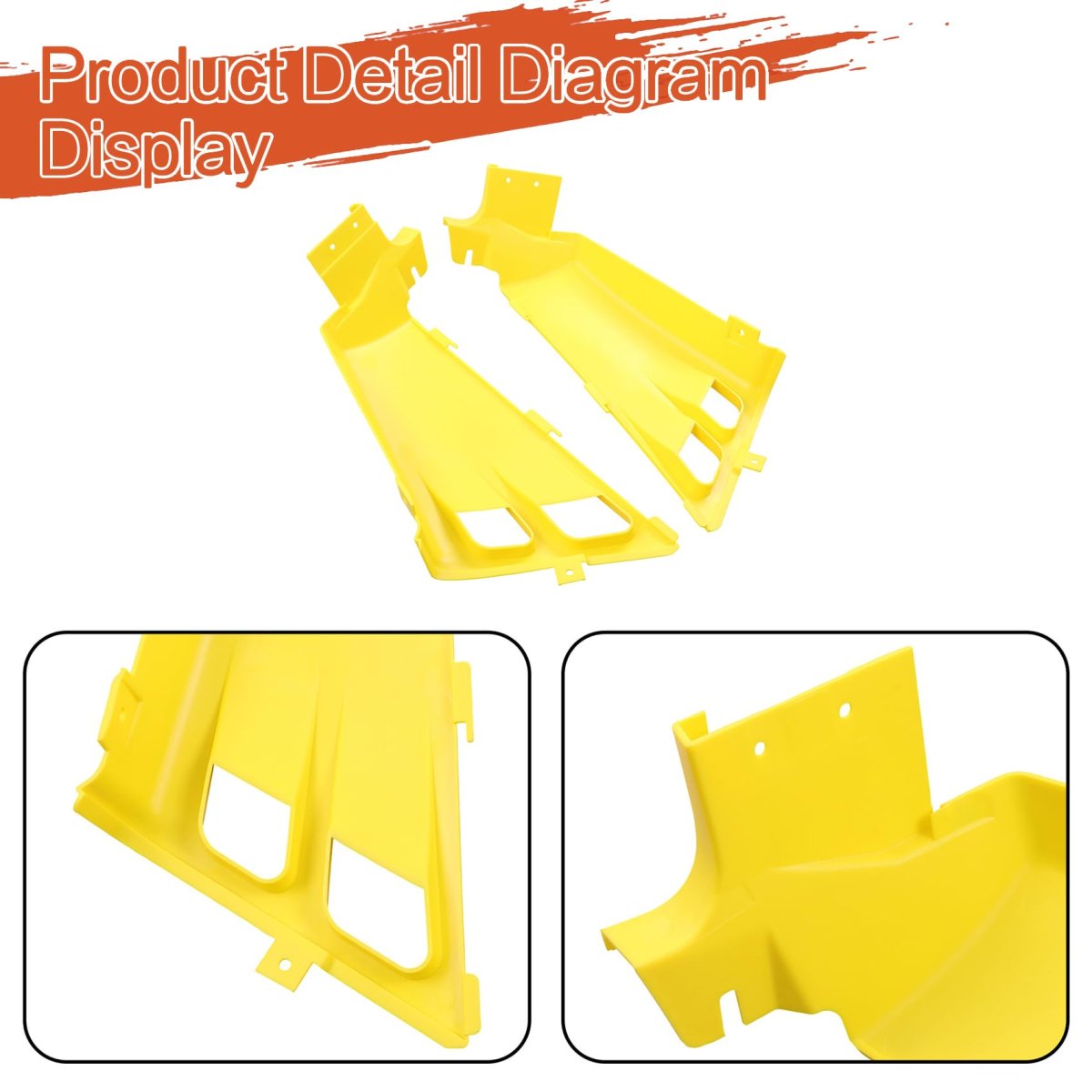 Yellow Oil Tank Side Cover And Radiator Replacement For Yamaha Banshee 350 1987-2006 2gu217115000