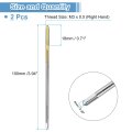 2pcs Straight Flute Thread Tap M3 X 0 5 100mm Extra Long Metric Titanium Coated Screwing Tapping Tool Thread Milling Machine