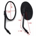 Emlevo For Honda Vt125 Shadow 1999-2006 Vt250 Magna 250 1995-1997 Motorcycle Chrome Side Rear View Mirror Abs Plastic Black