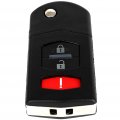 Ocpty 1 Pcs Flip Key Entry Remote Control Uncut Fob Shell Case Replacement For Mazda 2 3 5 Cx-7 Cx-9 Bgbx1t478ske125-01