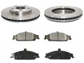 Front Ceramic Disc Brake Pad And Rotor Kit Compatible With 1999-2005 Pontiac Grand Am 