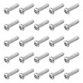 25pcs 10-24 X 3 4 Torx Security Machine Screws 304 Stainless Steel Button Head Bolt Tamper Resistant For Anti-theft Proof 