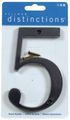 Distinctions By Hillman 843145 4-inch Flush-mount Black House Number 5 