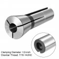 Uxcell R8 Collet 1 2 Inch Mill Chuck Holder 65mn Spring Steel 7 16-14unc Thread