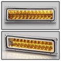 1988-1998 Chevy Gmc C K 1500 2500 3500 Suburban Tahoe Silverado Yukon Chrome Led Bumper Lights Lamps Pair