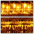 Acanii For 1988-1998 Chevy Gmc C K 1500 2500 3500 Suburban Tahoe Silverado Yukon Chrome Led Bumper Lights Lamps Pair