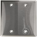 Morris 83320 430 Wall Plate Blank 2 Gang Stainless Steel 