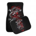 Brosoneto 4pcs Floor Mats For Car Dragon Print Vehicle Front Rearpets Mat Non-slip Auto Accessories Universal Fit Protection