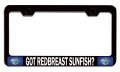 Got Redbreast Sunfish Fishing Black Metal License Plate Frame Tag Holder U83 