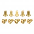 Uxcell Brass Machine Screws M3x5mm Phillips Pan Head Fastener Bolts For Furniture Office Equipment Electronics 20pcs