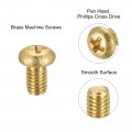 Uxcell Brass Machine Screws M3x5mm Phillips Pan Head Fastener Bolts For Furniture Office Equipment Electronics 20pcs