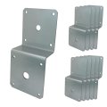 Galvanized Deck Joist Tie Plate Z Bracket For 2x4 Cross And 4x4 Post Corner Brace Support 14 Gauge 10 Pack 