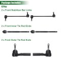 6pcs Front Suspension Kit For Dodge Caliber 2007 2012 Jeep Compass And Patriot 2017 Inner Outer Tie Rod Ends Sway Bar Links