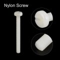 Uxcell Nylon Machine Screws M6x60mm Slotted Pan Head Fasteners Bolts For Electronics Communications Equipment 20pcs
