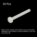 Uxcell Nylon Machine Screws M6x60mm Slotted Pan Head Fasteners Bolts For Electronics Communications Equipment 20pcs