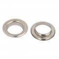 Uxcella 500pcs 12mm Inner Dia Iron Nickle Plated Eyelet Grommets Kit W Washer For Leather Canvas Clothes Shoes
