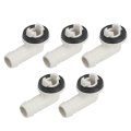 5pcs Air Conditioner Drain Hose Connectors Elbow Fitting With Rubber Ring For Mini-split Units And Window Ac Unit 15mm White 