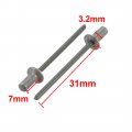 Uxcell 3 2mmx7mm Aluminum Countersunk Head Closed End Blind Rivets Fastener 200pcs