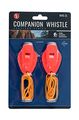 Se Wh5-2l 2 Pc Plastic Companion Whistles With 105 Db Rating 16 Lanyard 