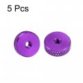 Uxcell Flat Knurled Nut M3 X 12mm 4mm Thumb Nuts Lock Adjusting Aluminum Alloy Purple 5pcs