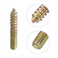 Uxcell 20pcs M6 Hanger Bolts Length 1-5 8 40mm Double Headed Self-tapping Screw 6mm Wood Dowel For Furniture