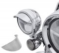 4 5 In Steel Passing Lamp Spotlight Visor For H-d Touring Dyna Sportster Mt325-022 