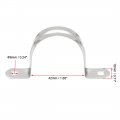 Uxcell 42mm 1 65 Rigid Pipe Strap 2 Holes Tube Straps 201 Stainless Steel Tension Clip Clamp 25pcs