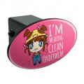 I M Wearing Clean Underwear Kawaii Chibi Pigtails Oval Tow Trailer Hitch Cover Plug Insert