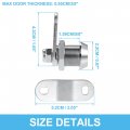 X Autohaux 8 Set Chrome Finish Cam Lock Rv Storage Locks Keyed Alike 5 Cylinder Fits On 3 Max Door Thickness With 16 Keys For