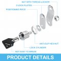 X Autohaux 8 Set Chrome Finish Cam Lock Rv Storage Locks Keyed Alike 5 Cylinder Fits On 3 Max Door Thickness With 16 Keys For