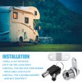 X Autohaux 8 Set Chrome Finish Cam Lock Rv Storage Locks Keyed Alike 5 Cylinder Fits On 3 Max Door Thickness With 16 Keys For