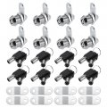X Autohaux 8 Set Chrome Finish Cam Lock Rv Storage Locks Keyed Alike 5 Cylinder Fits On 3 Max Door Thickness With 16 Keys For