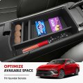 Center Console Organizer For 2024 2025 2026 Hyundai Sonata Accessories Car Armrest Storage Box Middle Tray Container With