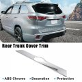 X Autohaux Car Rear Exterior Trunk Streamer Cover Trim Chrome Plated Abs Hatch Handle Decoration Protector Guard Plate For