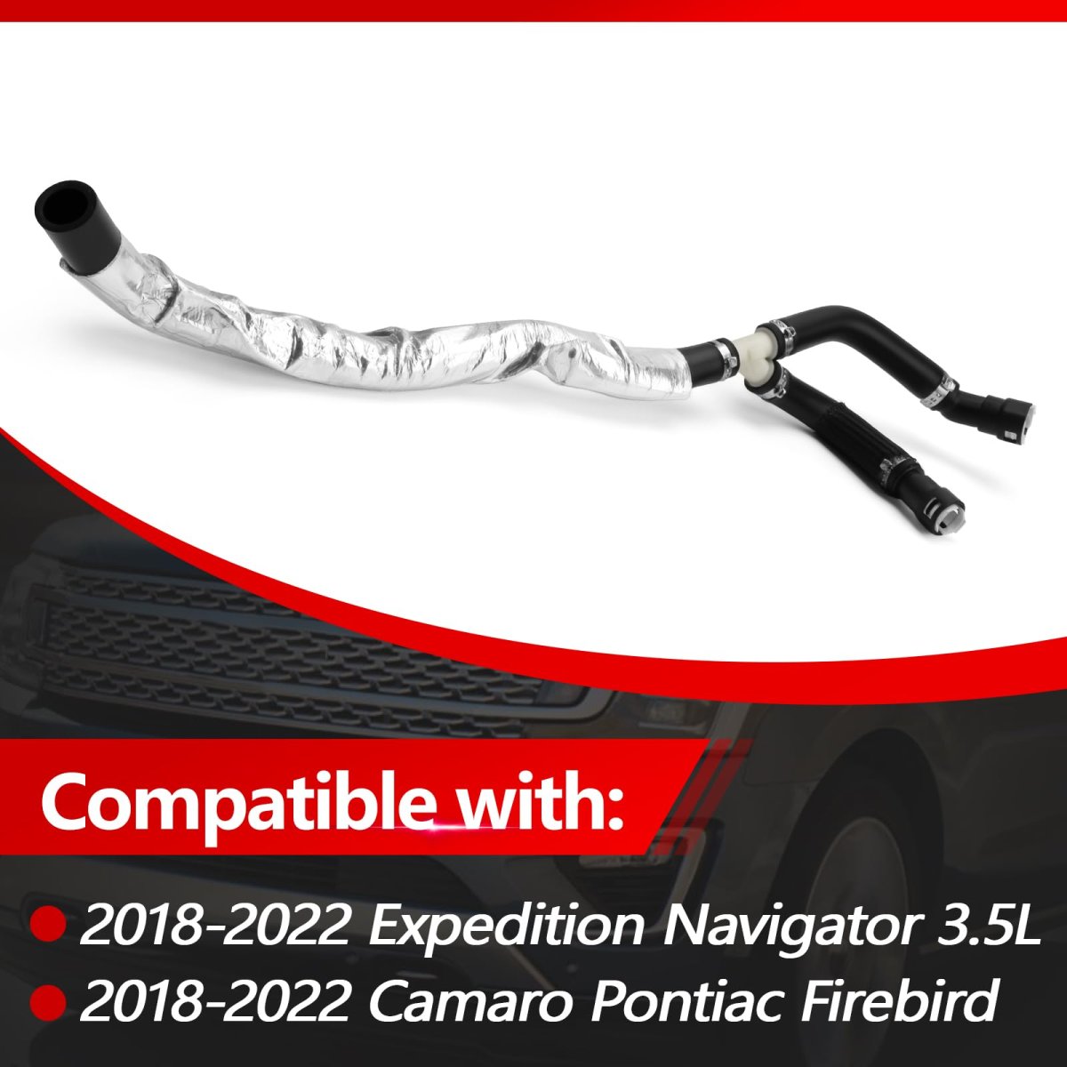 Hvac Heater Water Outlet Hose Fits For 2018-2022 Expedition Navigator 3 5l Camaro Pontiac Firebird Replaces Jl1z-18472-c