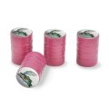 Largemouth Bass Fishing 8 Valve Stem Caps For Tire Rim Wheel Aluminum Pink 