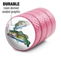 Largemouth Bass Fishing 8 Valve Stem Caps For Tire Rim Wheel Aluminum Pink