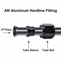 Evil Energy 4an Female Hardline Tube Nut Sleeve 2pcs Bundle With Adjustable 3an-16an Wrench Aluminum Blue