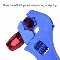 Evil Energy 4an Female Hardline Tube Nut Sleeve 2pcs Bundle With Adjustable 3an-16an Wrench Aluminum Blue
