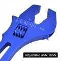 Evil Energy 4an Female Hardline Tube Nut Sleeve 2pcs Bundle With Adjustable 3an-16an Wrench Aluminum Blue