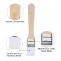 Uxcell 36pcs 5 3 Paint Brush 0 8 Width Soft Nylon Bristle With Wood Handle For Wall Cabinets Fences White