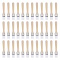 Uxcell 36pcs 5 3 Paint Brush 0 8 Width Soft Nylon Bristle With Wood Handle For Wall Cabinets Fences White