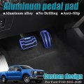 Lexley 2pcs Anti-slip Aluminum Brake Gas Pedal Pads Auto No Drilling Accelerator Covers Only For F150 2015 2016 2017 2018 2019