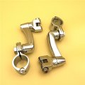 Xkh Group Motorcycle Chrome 360 Degree Adjustable Highway Peg Mounting Kit For Any Bike Equipped With 1 Inch 25mm Front Engine