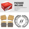 Semi-metallic-pro Front Brake Pads Rear Shoes For Honda Foreman 500 2012-2013 Oem 06435-hp7-a01 06430-hn2-000 06430-mcl-700