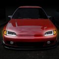 Auto Dynasty Led Drl Black Housing Clear Corner Headlight Lamps Tool Kit Compatible With Honda Civic 2 3dr 92-95