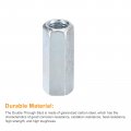Uxcell 5pcs M14x19x50mm Coupling Nuts Galvanized Carbon Steel Hex Threaded Rod Coupler For Furniture Electronic Industrial
