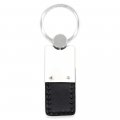Au-tomotive Gold Inc Officially Licensed Black Duo Leather Chrome Key Fob For Honda Cr-v