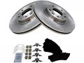 Front Semi Metallic Brake Pad And Rotor Kit Compatible With 2006-2012 Ford Fusion 