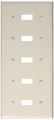 Morris 81051 Lexan Wall Plate For Toggle Switch 5 Gang White 